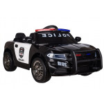 Elektrické autíčko - policajné - čierne